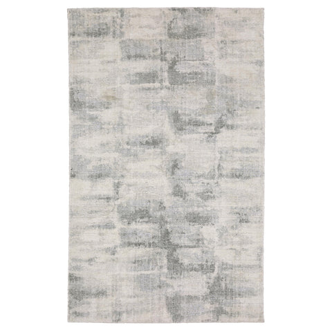 Oriental Weavers Clarke Hand-Made Wool Blend Area Rug - CLA05-8'x 10' - in Beige/Grey - Modern Abstract Style, Hand-Made Wool and Viscose Rugs, Dining, Living Room Rug