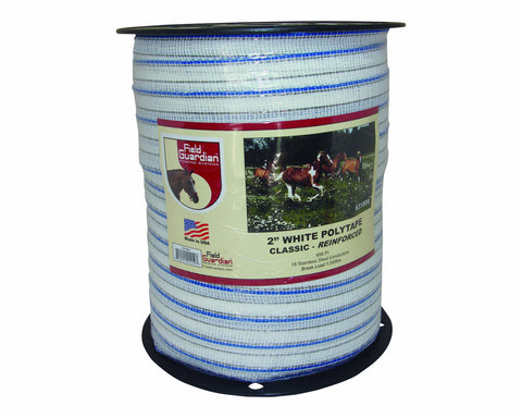 Field Guardian Classic Reinforced Polytape, 2-Inch, White