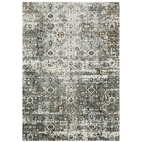 Oriental Weavers Gemini Area Rug - 5501J - 9'10" x 12'10" - in Ivory/Multi - Modern Style, Stain Resistant, Family and Pet Friendly, Family, Dining, Living Room Rug