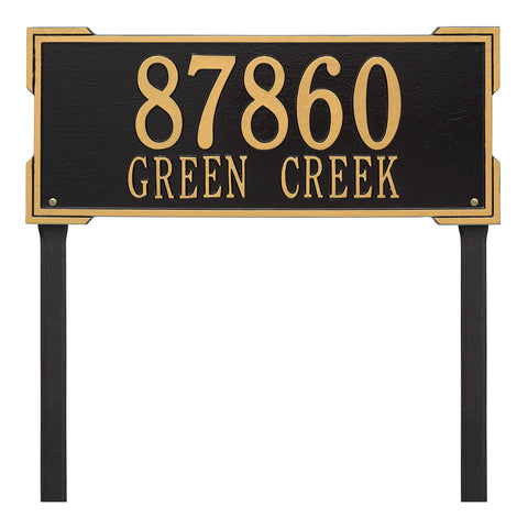 Roanoke Lawn Address Plaque - Estate Two-Line