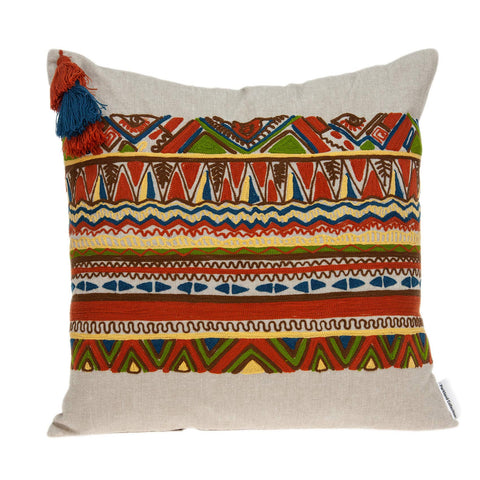 Parkland Collection Zelda Multicolor 20" x 20" Throw Pillow