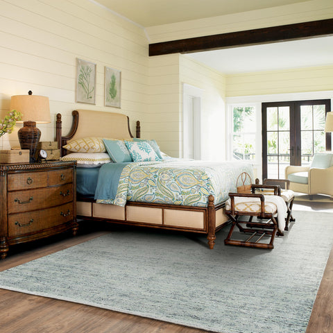 Oriental Weavers Lucent Hand-Made Wool Blend Area Rug - 45901-10' x 13' - in Teal Blue - Modern Style, Hand-Made Wool and Viscose Rugs, Family, Dining, Living Room Rug
