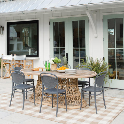 Oriental Weavers Marina Indoor/Outdoor Rug - 2598I - 1'9" x 3'9" - in Tan/Ivory - Modern Farmhouse Style, Water, Stain and Fade Resistant, Hose Clean, Patio, Outdoor Living Area Rug