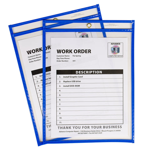 C-Line Deposit Ticket Holders, Neon (CLI43915), Insert size 9" x 12" (Box of 15)