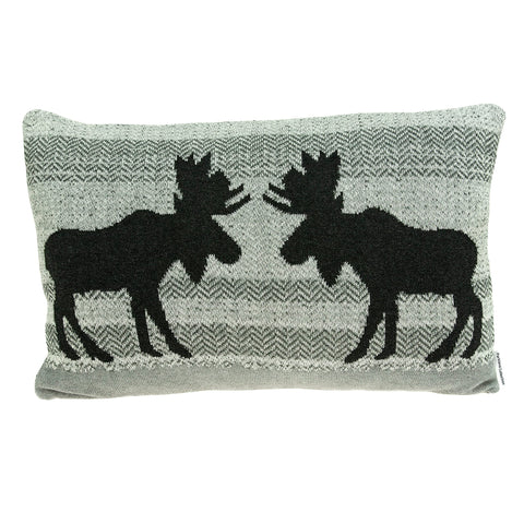 Parkland Collection Buck Lodge Gray Throw Pillow