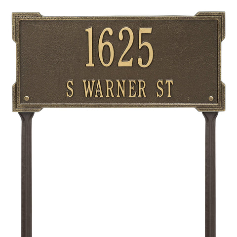 Personalized Roanoke Plaque – Standard -Lawn – 2 Line
