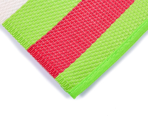 Camco Handy Mat with Strap - Perfect for Picnics, Beaches, RV and Outings - Green/Red - 60" x 78" (42813)