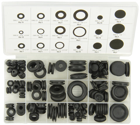 ATD Tools 362 125-Piece Rubber Grommet Assortment