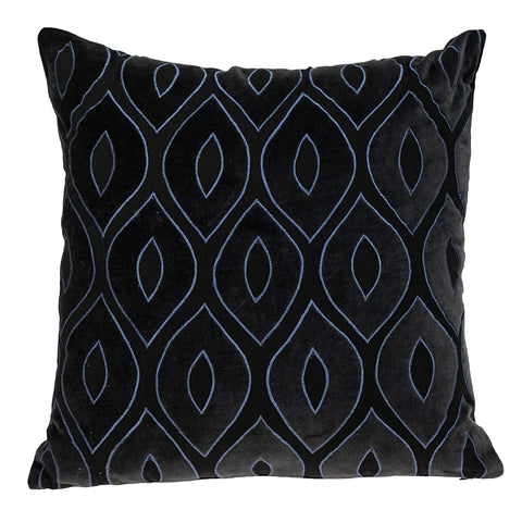 Parkland Collection Crimson Contemporary Charcoal Pillow Cover with Poly Insert