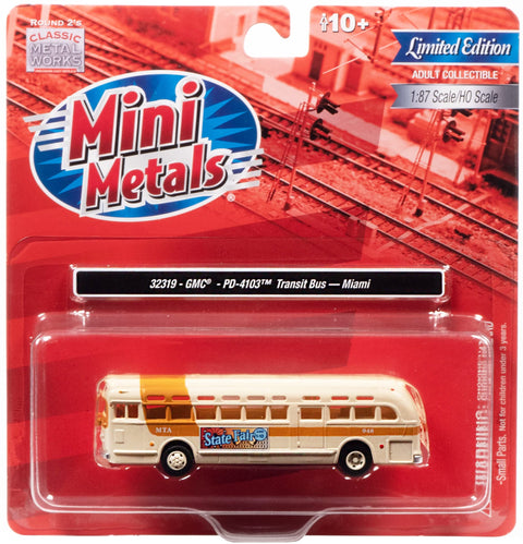 Mini Metals, 1:87 Scale - GMC Transit Bus (Miami)