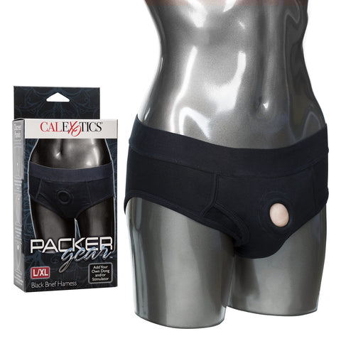 CalExotics Novelties Packer Gear Black Brief Harness X-Small/Small, Black