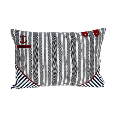 Parkland Collection Oceana Nautical Blue 14" x 20" Throw Pillow