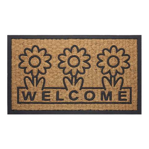 ACHIM Front Door Mat for Outdoor Entrance - 18 Inch Length, 30 Inch Width (Daisy) - Welcome Mat - Waterproof Doormat Rugs for Front Patio Entryway - Outdoors & Indoor Floor Mats Home Décor