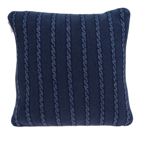 Parkland Collection Danza Cotton Blue Throw Pillow 18x18
