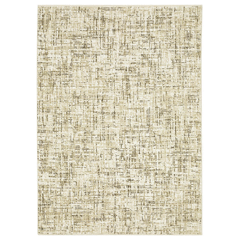 Oriental Weavers Reed Area Rug - RE03A - 9'10" x 12'10" - in Ivory/Brown - Modern Style, Stain Resistant, Family and Pet Friendly, Family, Dining, Living Room Rug