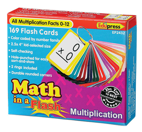 Edupress Math in a Flash™ Cards, Multiplication (EP62432)