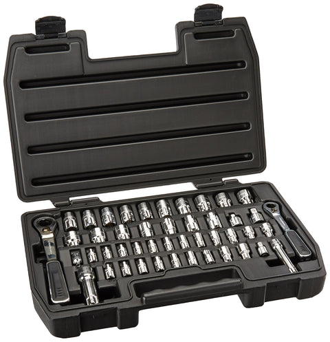GEARWRENCH 46 Pc. 1/4" & 3/8" Drive 6 Pt. Pass-Thru™ Mechanics Tool Set, SAE/Metric - 8946