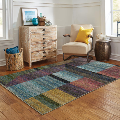 Oriental Weavers Strada Area Rug - STR04-8'6" x 11'7" - in Multi-Colored - Modern Style, Stain Resistant, Family and Pet Friendly, Dining, Living Room Rug