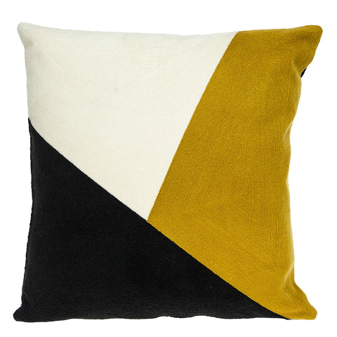 Parkland Collection Lineo Contemporary Multicolor Pillow Cover with Poly Insert