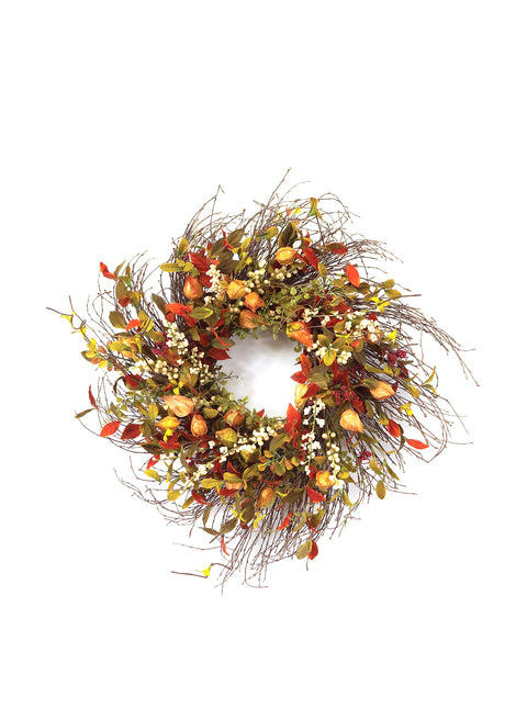 Melrose International 20-Inch Cape Gooseberry Wreath