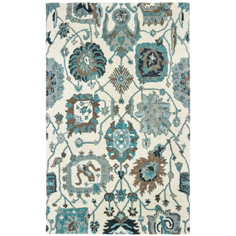 Sphinx Zahra Area Rug 75503 Ivory Petals Bulbs 5' x 8' Rectangle