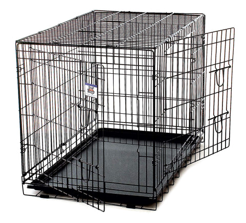 Pet Lodge® Wire Dog Crate | Small Pet Carrier | Easy to Clean | Multi-Functional Pet Crate | Double Door Crate | Great for Pets Up to 100lbs | X-Large