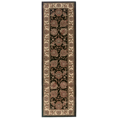 Oriental Weavers Ariana Area Rug - 117D3-2'3" x 7'9" - in Brown/Ivory - Vintage Inspired, Stain Resistant, Family and Pet Friendly, Entryway, Hallway Runner Rug