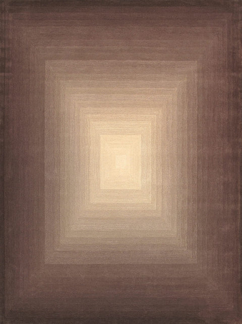 Pasargad Home Rodeo Collection Hand-Tufted Brown/Ivory Bsilk & Wool Area Rug with Cotton Backing- 8' 9'' X 11' 9''