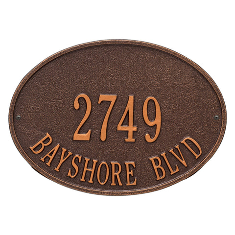 Whitehall Hawthorne Standard Address Plaque Finish: Antique Copper