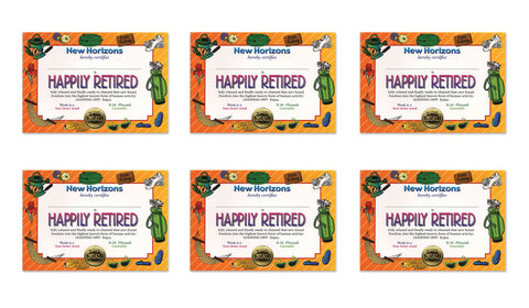 Beistle Happily Retired Certificates, 5 by 7-Inch, 6-Pack