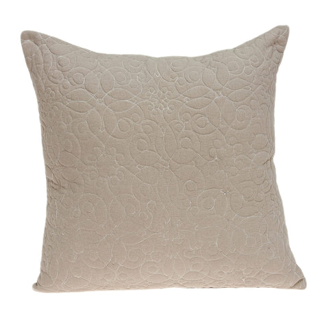 Parkland Collection Yogi Beige 20" x 20" Throw Pillow