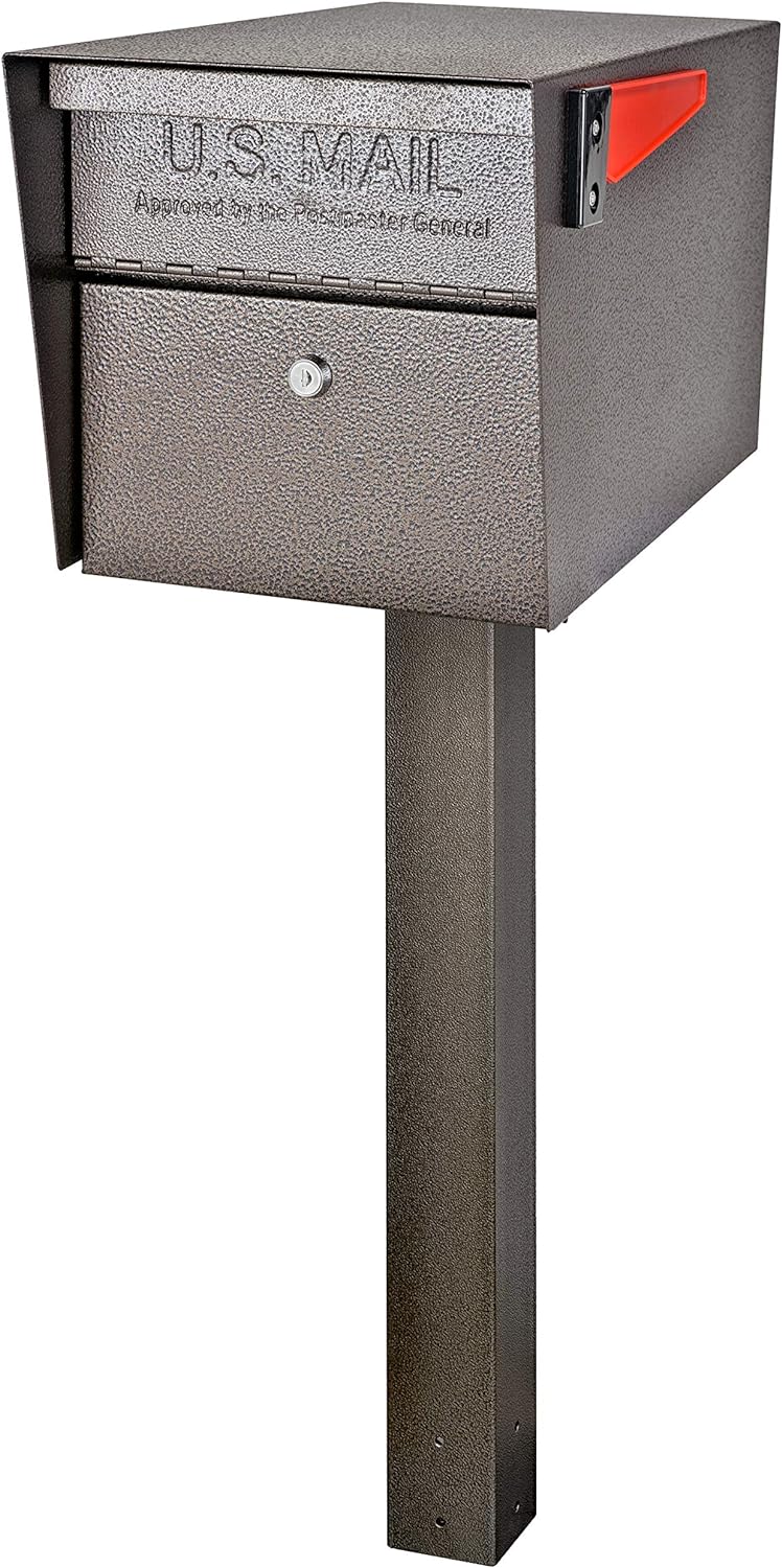 Mail Boss 7123, Bronze In-Ground Mounting Post, 43 x 4 x 4 inches, for Use with Mailbox,Medium