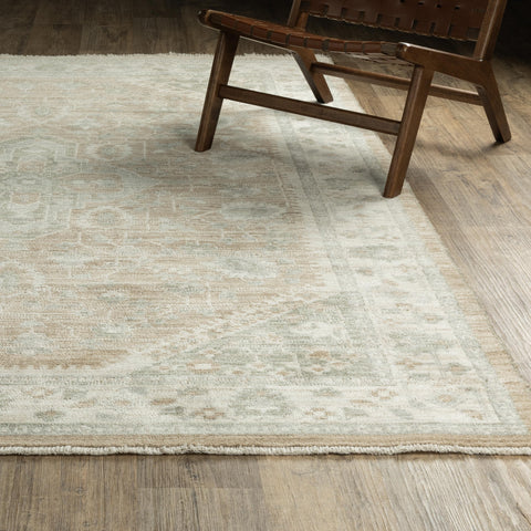 Oriental Weavers Row Lola LLA06-9'10" x 12'6" Area Rug - in Pale Blue/Taupe - Bohemian, Traditional, Living Room, Family Room, Dining Room, Bed Room Area Rug
