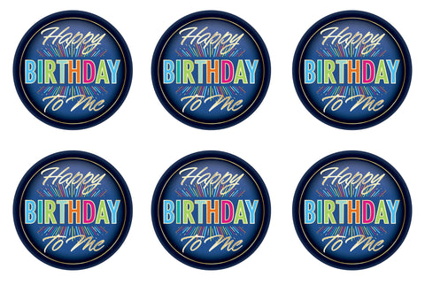 Beistle 6 Piece Happy Birthday to Me Pinback Button Badge Pins for Party Favors Supplies, 2", Multicolored