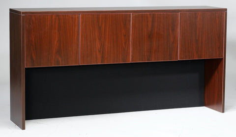 Boss 71 by 15 by 36 Hutch with Doors, Mahogany