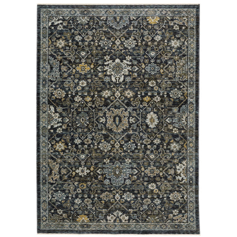 Oriental Weavers Aberdeen Area Rug - 533K1-6'7" x 9'6" - in Blue/Light Blue - Vintage Inspired, Stain Resistant, Family and Pet Friendly, Dining, Living Room Rug