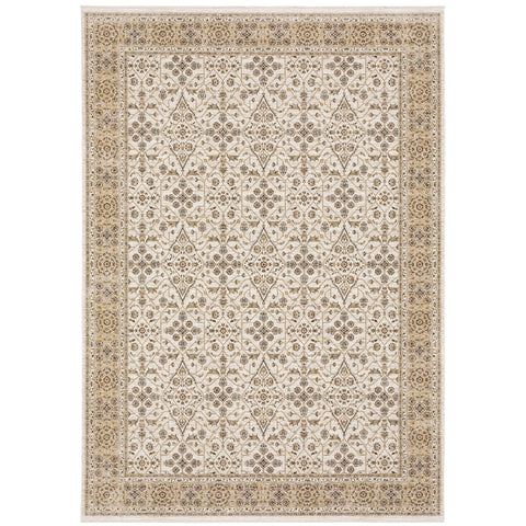 Oriental Weavers Sphinx Maharaja Area Rug 001J1 Traditional Ivory Petals Bulbs 7' 10" x 10' 10" Rectangle