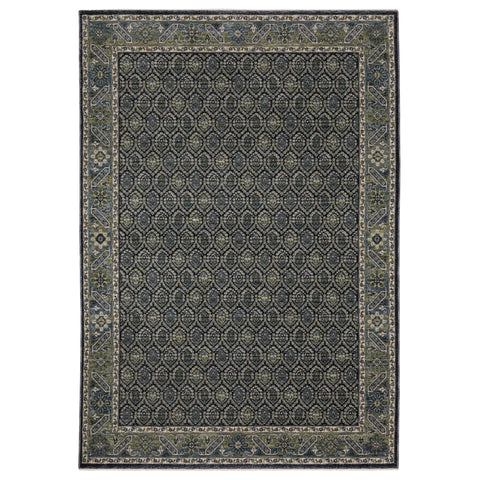 Oriental Weavers Eliana Area Rug - ELI01-5'3" x 7'6" - in Blue/Green - Vintage Inspired, Stain Resistant, Family and Pet Friendly, Bedroom, Office Rug