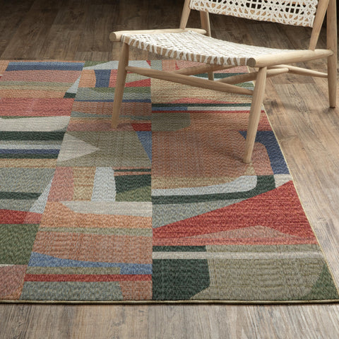 Oriental Weavers Tisdell TIS09 - Machine-Woven Area Rug - 9'10" x 12'8" - in Multi-Colored - Modern Style Living Room, Family Room, Dining Room Rug