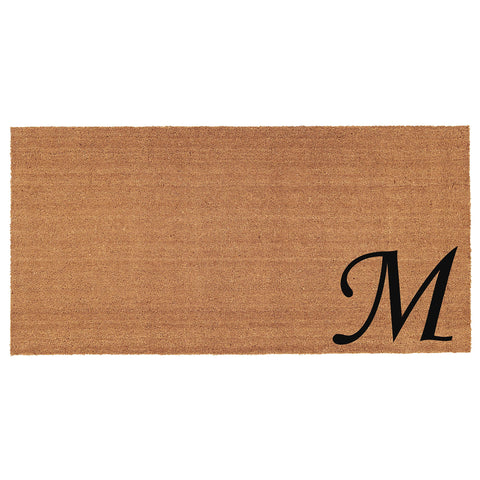 Calloway Mills 153623672M Urban Chic Monogram Doormat (Letter M), Black/Natural, 3' x 6'