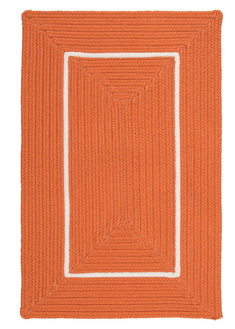 Doodle Edge Area Rug, 3 by 5-Feet, Orange