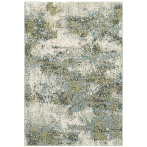 Oriental Weavers Evolution Area Rug - 8039E - 1'10" x 3'2" - in Blue/Green - Modern Style, Stain Resistant, Family and Pet Friendly, Entryway, Bathroom Accent Rug
