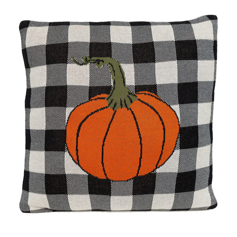 Parkland Collection Pumpyking Transitional Orange Throw Pillow