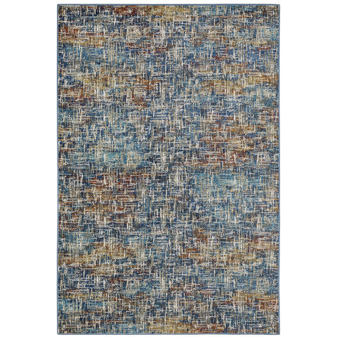 Oriental Weavers Venice Area Rug - 5573X - 3'10" x 5'5" - in Blue/Multi - Modern Style, Stain Resistant, Family and Pet Friendly, Entrway, Bedroom Rug