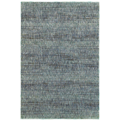 Oriental Weavers Atlas Area Rug - 8033J - 10' x 13'2" - in Blue/Grey - Soft Modern Style Area Rug, Stain Resistant, Family and Pet Friendly, Family, Dining, Living Room Rug