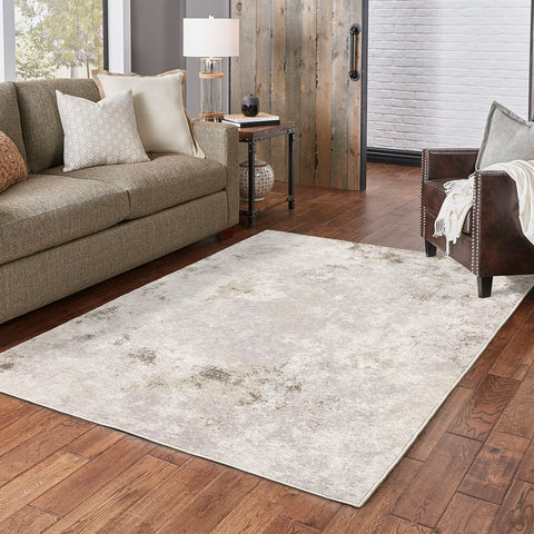 Oriental Weavers Nebulous Area Rug - 050J9-9'10" x 12'10" - in Ivory/Beige - Modern Style, Stain Resistant, Family and Pet Friendly, Family, Dining, Living Room Rug