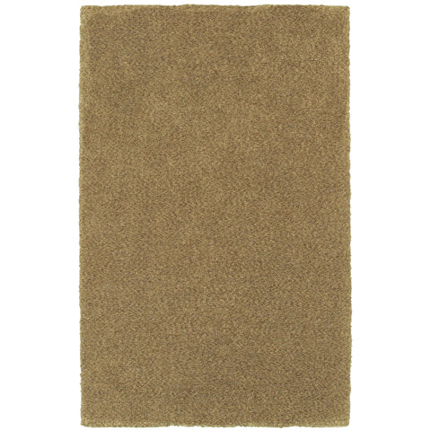 Oriental Weavers Heavenly Hand-Made Shag Area Rug - 73405-8' x 11' - in Gold - Plush Soft Shag, Modern Style, Hand-Made, Stain Resistant, Dining, Living Room Rug