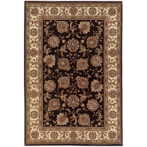 Oriental Weavers Ariana Area Rug - 117D3-4' x 6" - in Brown/Ivory - Vintage Inspired, Stain Resistant, Family and Pet Friendly, Entrway, Bedroom Rug