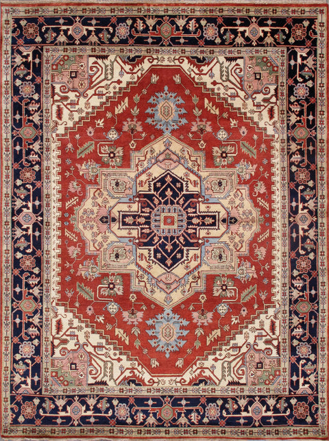 Pasargad Carpets Serape Collection Hand-Knotted Wool Area Rug 10'0" x 13'11"