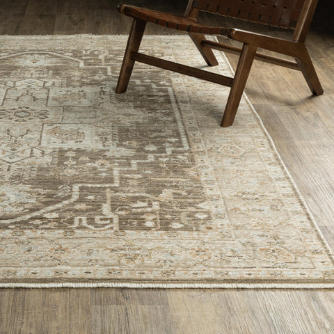 Oriental Weavers Row Lola LLA07-9'10" x 12'6" Area Rug - in Brown/Beige - Bohemian, Traditional, Living Room, Family Room, Dining Room, Bed Room Area Rug